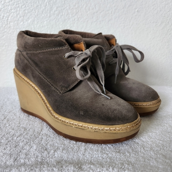 See by Chloe Suede Wedge Booties Women's size 7 - Picture 1 of 14